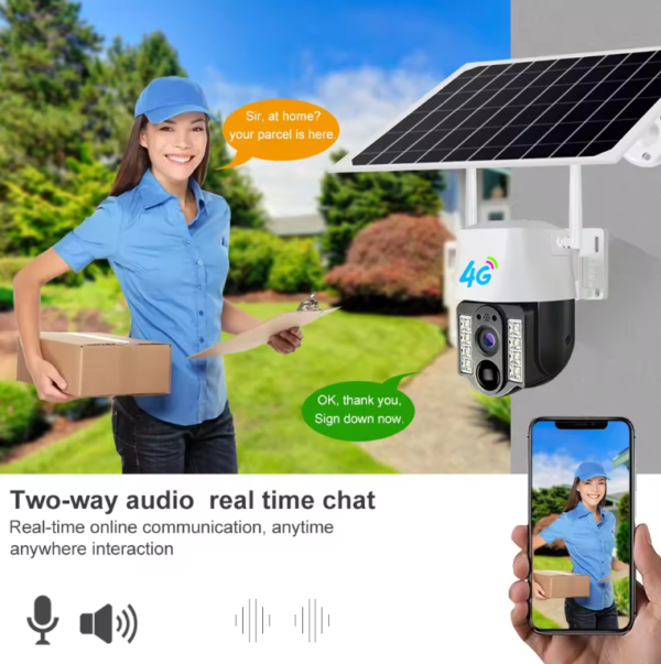 HD 1080P V380 Pro Smart Security 4G VC3 Night Vision Outdoor CCTV Camera Systems Powered Wifi PTZ IP Network Solar Camera