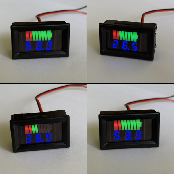 Battery Charge Level Indicator 5 12V 24V 36V 48V 60V Non-Waterproof Battery Charge Level Indicator
