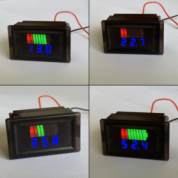 12V 24V 36V 48V 60V Waterproof Battery Charge Level Indicator